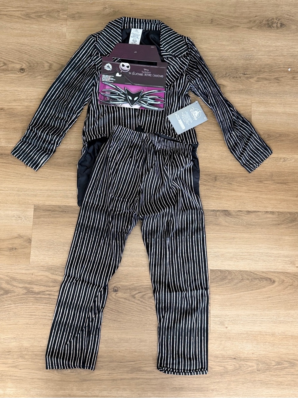 Disney Jack Skellington Kids Costume Set Size 7/8 NWT